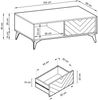 Selsey ‘Boulia’ Couchtisch mit Fischgrätmuster, 40 x 104 x 68 cm Bild 4