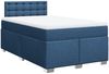 vidaXL Boxspringbett mit Matratze Blau 120x200 cm Stoff 3288175 Bild 3