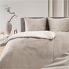 Blumtal Bettwäsche, Cashmere-Touch, Plüsch, warme Winterbettwäsche + Kopfkissenbezug, Taupe, 4 Teilig: 2 x 135 x 200 cm + 2 x 80 x 80 cm Bild 2