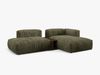 Micadoni Ecksofa Martina 2-Sitzer mit Couchtisch Rechts Kord Moßgrün Bild 2