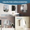 Albatros Designerspiegel Asymmetrisch 90 x 70 cm Wandspiegel oder Türspiegel, Moderne organische Form Spiegel Oval und Groß Asymmetrischer Spiegel unförmig und Rahmenlos, Größe:60cm x 45cm Bild 5