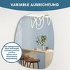 Albatros Designerspiegel Asymmetrisch 90 x 70 cm Wandspiegel oder Türspiegel, Moderne organische Form Spiegel Oval und Groß Asymmetrischer Spiegel unförmig und Rahmenlos, Größe:60cm x 45cm Bild 2