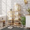 Bambusregal Badregal 4 Ebenen Organizer Wohnzimmer Küche Schlafzimmer Natur Bild 4
