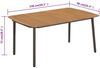 vidaXL Couchtisch 150x90x72 cm Massivholz Akazie und Stahl 44234 Bild 4