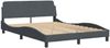 Doppelbett, Bettgestell Modernen ohne Matratze Dunkelgrau 140x190 cm Samt d2181e Bild 4