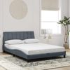 Doppelbett, Bettgestell Modernen ohne Matratze Dunkelgrau 140x190 cm Samt d2181e Bild 2