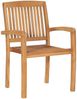 vidaXL Gartenstühle 2 Stk. mit Beige Kissen Massivholz Teak 3063255 Bild 5
