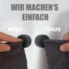 4 Premium Handtuchhalter im Set für Bad, Küche und Haushalt aus Edelstahl - Geschirrtuchhalter - Handtuchhaken - Rund - selbstklebend ohne Bohren (Matt Schwarz) Bild 2