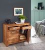 Sideboard MUMBAI Massivholz Sheesham Kommode 90 cm 2 Schubladen 2 Türen Design Highboard Landhaus-Stil braun natur Bild 5