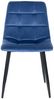 CLP 4er Set Esszimmerstühle Antibes Samtbezüge gepolstert Rückenlehnen bis 150 kg,blau Bild 3