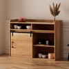 HOMAVO Sideboard HG1 Mit Schiebetüren 107 cm Für Wohnbereiche, Eicheoptik Bild 2