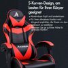 Gaming Stuhl Massage Racing Büro PU-Leder höhenverstellbar 180 kg Rot Bild 5