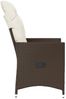 vidaXL Gartensessel Verstellbar mit Kissen Braun Poly Rattan 365639 Bild 5