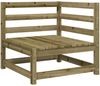 vidaXL Gartensofa mit Hocker 2-Sitzer Kiefernholz Imprägniert 837976 Bild 5
