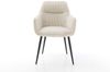 Esszimmerstuhl Pejo-Flex Cord Beige 4-Fuß konisch Schwarz Taschenfederkern Bild 2