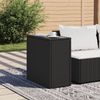 vidaXL Garten-Beistelltisch mit Glasplatte Schwarz 58x27,5x55cm Rattan 365982 Bild 3
