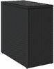 vidaXL Garten-Beistelltisch mit Glasplatte Schwarz 58x27,5x55cm Rattan 365982 Bild 2