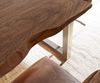 Esstisch Edge 300x100 XL Akazie Braun Edelstahl Breit Live-Edge Bild 4