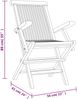 vidaXL Gartenstühle 4 Stk. Klappbar Grau 56x61x89 cm Massivholz Teak 3155070 Bild 5