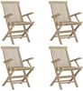 vidaXL Gartenstühle 4 Stk. Klappbar Grau 56x61x89 cm Massivholz Teak 3155070 Bild 2