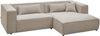 LeGer Home by Lena Gercke Ecksofa PIARA mit Kedernaht, Cord, Leinenoptik o. Strukturstoff, Couch, L-Form, wahlweise Ottomane rechts/links, schwarze Füße, bequemer Sitzkomfort Bild 4