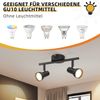 ZMH Deckenstrahler 2 Flammig Deckenlampe Flur - Deckenleuchte Schwarz Modern Design Innen Strahler GU10 Deckenspots Metall 350°Schwenkbar Spots für Schlafzimmer Wohnzimmer Küche(Ohne Leuchtmittel) Bild 5