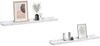vidaXL Wandregal 2 pcs Weiß Marmor 60 x 9 x 3 cm Holzwerkstoff 42020022 Bild 3