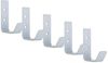 SO-TECH® Kleiderhaken doppelter Wandhaken, Edelstahl, 142 x 20 x 45 mm, (5-St), großer Jackenhaken mit abgerundeten Kanten weiß Bild 1