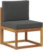 vidaXL Outdoor-Sofagarnitur mit Kissen 5 pcs Natur und Anthrazit 3366395 Bild 3
