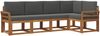 vidaXL Outdoor-Sofagarnitur mit Kissen 5 pcs Natur und Anthrazit 3366395 Bild 2