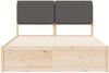 vidaXL Bettgestell mit gepolstertem Kopfteil Dunkelgrau 135 x 190 cm 3398170 Bild 5