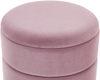 Pouf Samtstoff mit Stauraum rosa ⌀ 37 cm ELGIN Bild 5
