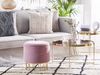 Pouf Samtstoff mit Stauraum rosa ⌀ 37 cm ELGIN Bild 3