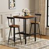 HAUSS SPOLE Essgruppe 3-tlg Bar-Tisch und Hocker-Set mit zwei Stühlen mit Fußpolstern,Braun, (Bar-Tisch-Set mit Bar-Tisch und zwei Hockern, aus hochwertige Spanplattenoberfläche), für Esszimmer, Wohnzimmer oder Küche Bild 2
