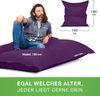 Green Bean® 2er Set XXL Sitzsack inkl. Poufmit mit EPS-Perlen - Riesensitzsack 140x180 Liege-Kissen Bean-Bag - Lila Bild 5