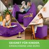 Green Bean® 2er Set XXL Sitzsack inkl. Poufmit mit EPS-Perlen - Riesensitzsack 140x180 Liege-Kissen Bean-Bag - Lila Bild 3