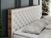 Boxspringbett mit Multipocket-Matratze und Zwei Bettkästen, Doppelbett mit Stauraum - ALBERO 3 - 160 x 200 cm - Weiß Kunstleder - H3 Bild 4