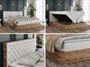 Boxspringbett mit Multipocket-Matratze und Zwei Bettkästen, Doppelbett mit Stauraum - ALBERO 3 - 160 x 200 cm - Weiß Kunstleder - H3 Bild 2