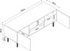 Fernsehtisch Starvili mit 2 Türen 120x40x45 cm Grau [en. casa] Bild 4