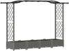 vidaXL Hochbeet mit Rankgitter und Dach Hellgrau 207 x 40 x 123 cm PP 42032577 Bild 2