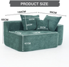 2-Sitzer Sofa 65cm×150cm×95cm mit Seitentaschen – Sitzhöhe 41 cm, Chaiselongue-Tiefe 105 cm, Chenille in Grün Bild 4