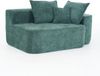 2-Sitzer Sofa 65cm×150cm×95cm mit Seitentaschen – Sitzhöhe 41 cm, Chaiselongue-Tiefe 105 cm, Chenille in Grün Bild 5