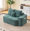 2-Sitzer Sofa 65cm×150cm×95cm mit Seitentaschen – Sitzhöhe 41 cm, Chaiselongue-Tiefe 105 cm, Chenille in Grün Bild 3