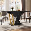 Ausziehbarer Esstisch - Holztisch in schwarz, 110(140) x 80 x 76 cm - Für Küche & Esszimmer - 6 Personen Tisch mit ausziehbarer Platt Bild 3
