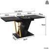 Ausziehbarer Esstisch - Holztisch in schwarz, 110(140) x 80 x 76 cm - Für Küche & Esszimmer - 6 Personen Tisch mit ausziehbarer Platt Bild 5