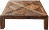 Mirabeau Couchtisch charaktervoller Sofatisch Vivacetto aus Salbaumholz braun (Unikat mit kunstvoller Intarsienplatte), Wohnzimmertisch, B 100cm, H 30cm, T 100cm Bild 2