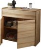 Kommode >KM-0662< 2 Türen, 1 Schub, 1 Boden, Kernbuche massiv - 100x89x40cm (BxHxT Bild 4