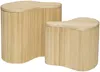 Vente-unique - MARSA Beistelltisch Rattan Beige - B 40 cm30 cm x H 45 cm33,5 cm x L 52 cm43,5 cm Bild 2