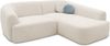 DOMO. collection Ecksofa 100 026, kleine Couch in L-Form, mit Taschenfederkern, organische Form, Sofa, Polsterecke, Eckcouch, Polstergarnitur 216 x 196 x 76 cm (BxTxH), creme Bild 3