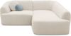 DOMO. collection Ecksofa 100 026, kleine Couch in L-Form, mit Taschenfederkern, organische Form, Sofa, Polsterecke, Eckcouch, Polstergarnitur 216 x 196 x 76 cm (BxTxH), creme Bild 2